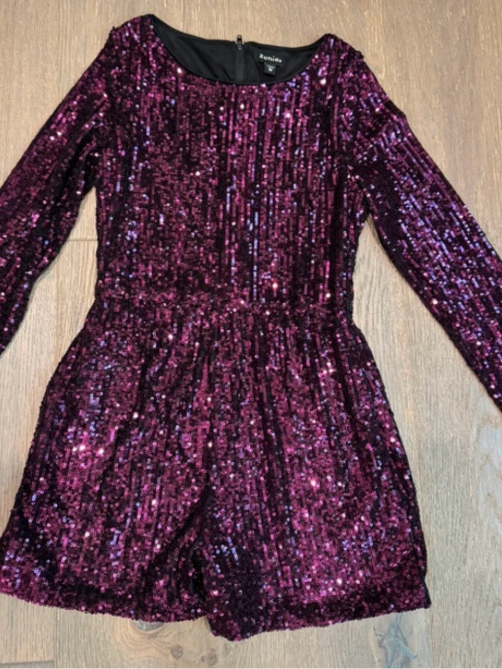 Zunie Girls' Purple Sequin Romper